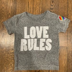 Love rules toddler T-shirt